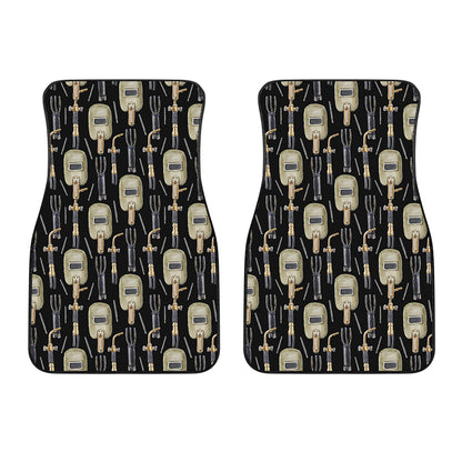 Welding Mask Pattern Print Front Car Floor Mats