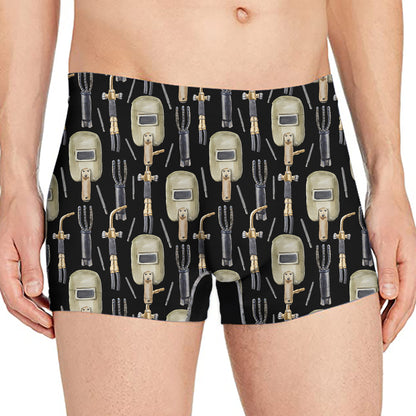 Welding Mask Pattern Print Men's Boxer Briefs