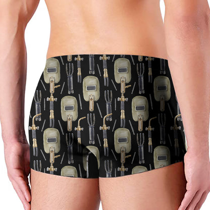 Welding Mask Pattern Print Men's Boxer Briefs