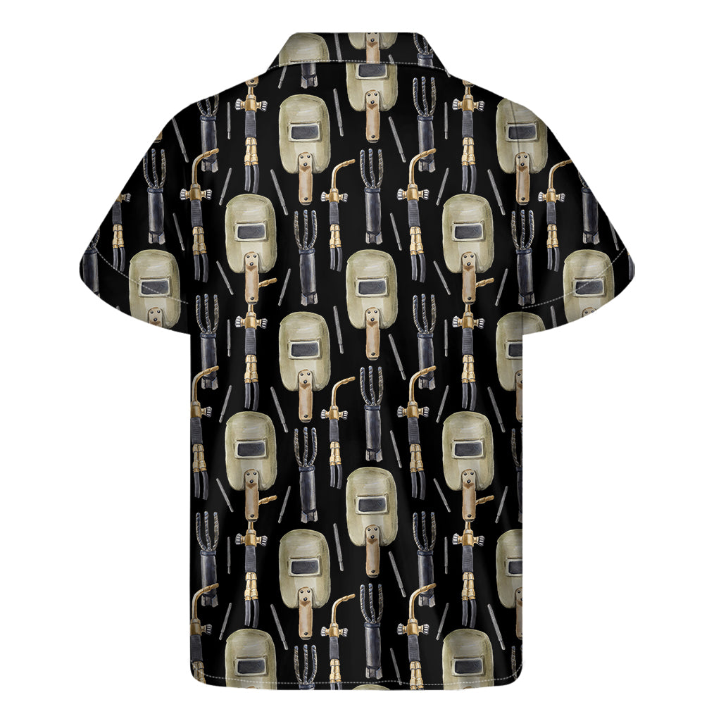 Welding Mask Pattern Print Men's Short Sleeve Shirt