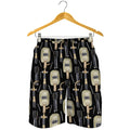 Welding Mask Pattern Print Men's Shorts