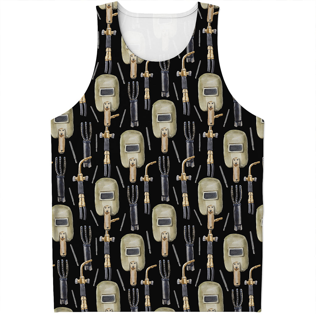 Welding Mask Pattern Print Men's Tank Top