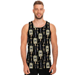 Welding Mask Pattern Print Men's Tank Top