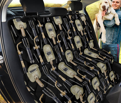 Welding Mask Pattern Print Pet Car Back Seat Cover