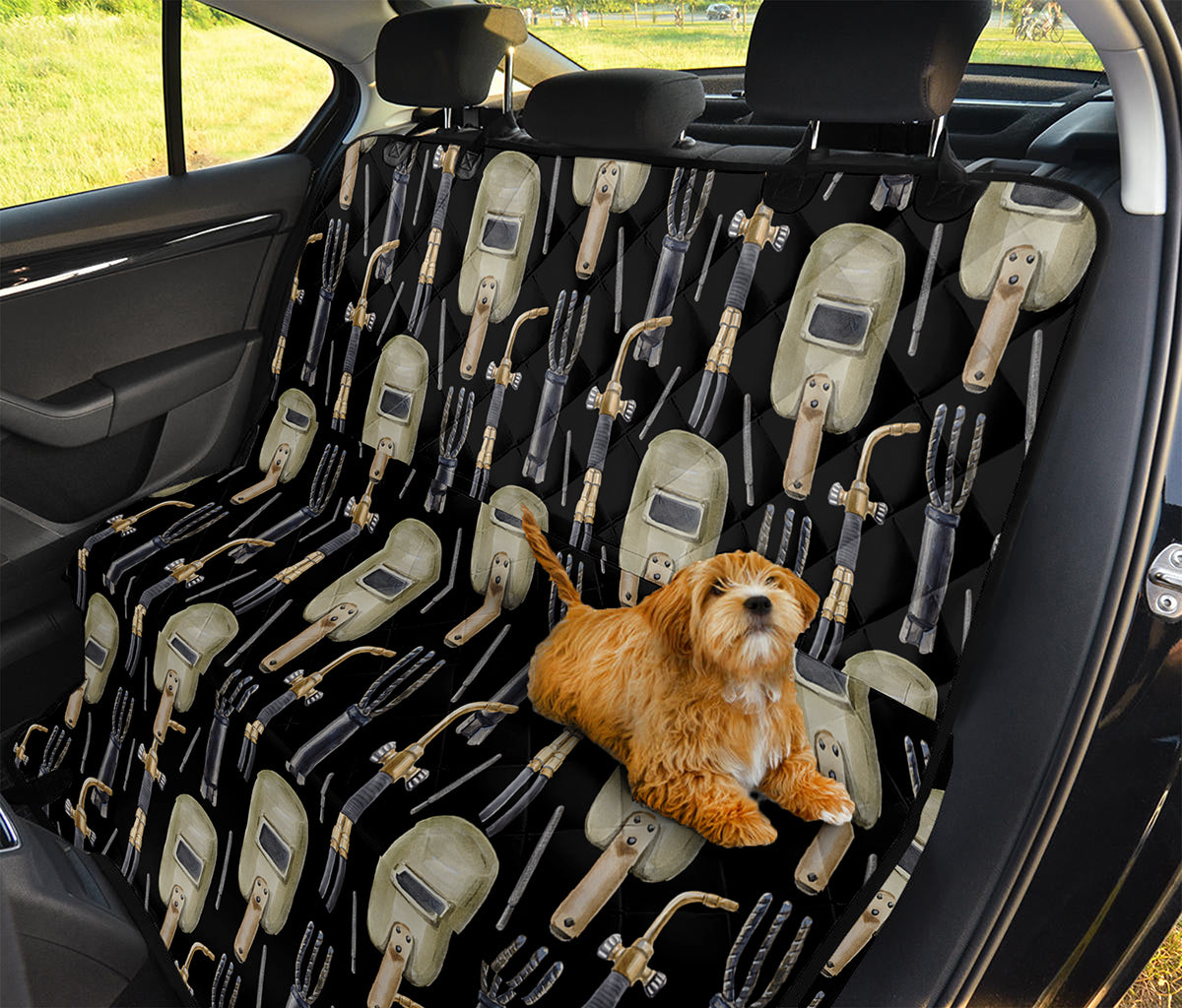 Welding Mask Pattern Print Pet Car Back Seat Cover