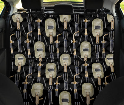 Welding Mask Pattern Print Pet Car Back Seat Cover