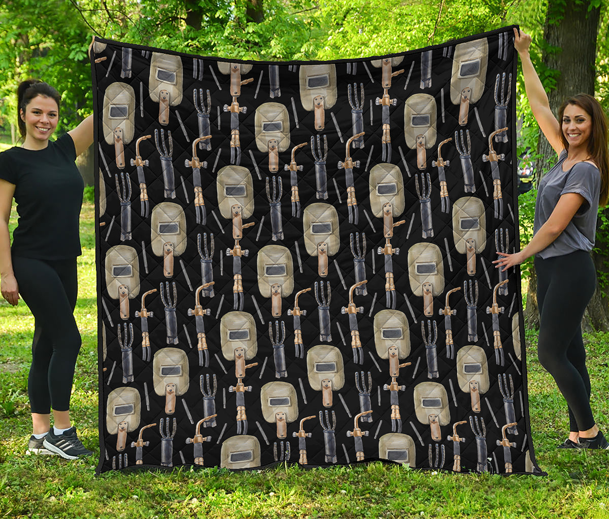 Welding Mask Pattern Print Quilt