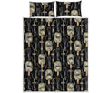 Welding Mask Pattern Print Quilt Bed Set