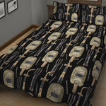 Welding Mask Pattern Print Quilt Bed Set