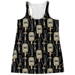 Welding Mask Pattern Print Women's Racerback Tank Top