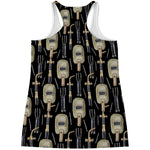 Welding Mask Pattern Print Women's Racerback Tank Top