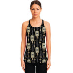 Welding Mask Pattern Print Women's Racerback Tank Top