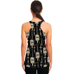 Welding Mask Pattern Print Women's Racerback Tank Top
