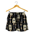 Welding Mask Pattern Print Women's Shorts