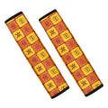 West Adinkra Symbols Pattern Print Car Seat Belt Covers