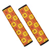 West Adinkra Symbols Pattern Print Car Seat Belt Covers