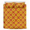 West Adinkra Symbols Pattern Print Duvet Cover Bedding Set