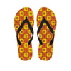 West Adinkra Symbols Pattern Print Flip Flops