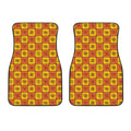 West Adinkra Symbols Pattern Print Front Car Floor Mats