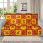 West Adinkra Symbols Pattern Print Futon Protector