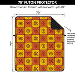 West Adinkra Symbols Pattern Print Futon Protector