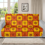 West Adinkra Symbols Pattern Print Futon Protector