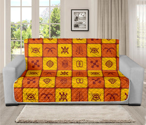 West Adinkra Symbols Pattern Print Futon Protector