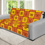 West Adinkra Symbols Pattern Print Futon Protector