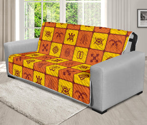 West Adinkra Symbols Pattern Print Futon Protector