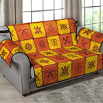 West Adinkra Symbols Pattern Print Loveseat Protector