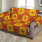 West Adinkra Symbols Pattern Print Loveseat Protector