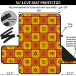 West Adinkra Symbols Pattern Print Loveseat Protector