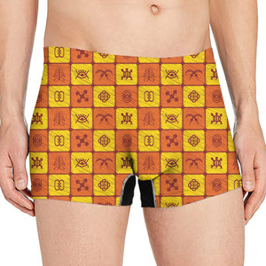 West Adinkra Symbols Pattern Print Men's Boxer Briefs