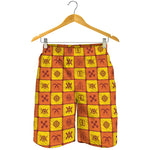 West Adinkra Symbols Pattern Print Men's Shorts