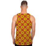 West Adinkra Symbols Pattern Print Men's Tank Top