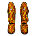 West Adinkra Symbols Pattern Print Muay Thai Shin Guards