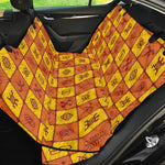 West Adinkra Symbols Pattern Print Pet Car Back Seat Cover