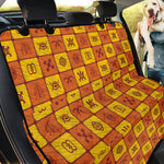 West Adinkra Symbols Pattern Print Pet Car Back Seat Cover