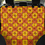 West Adinkra Symbols Pattern Print Pet Car Back Seat Cover