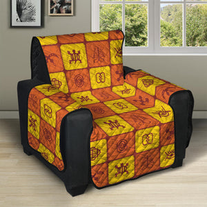 West Adinkra Symbols Pattern Print Recliner Protector