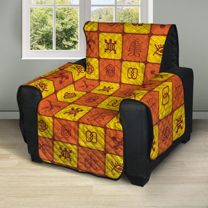 West Adinkra Symbols Pattern Print Recliner Protector