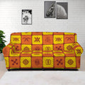 West Adinkra Symbols Pattern Print Sofa Cover