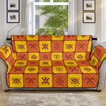 West Adinkra Symbols Pattern Print Sofa Protector