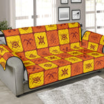 West Adinkra Symbols Pattern Print Sofa Protector