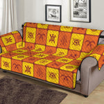 West Adinkra Symbols Pattern Print Sofa Protector