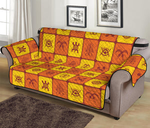 West Adinkra Symbols Pattern Print Sofa Protector