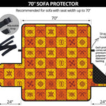 West Adinkra Symbols Pattern Print Sofa Protector