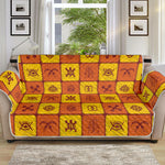 West Adinkra Symbols Pattern Print Sofa Protector