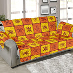 West Adinkra Symbols Pattern Print Sofa Protector