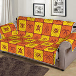 West Adinkra Symbols Pattern Print Sofa Protector